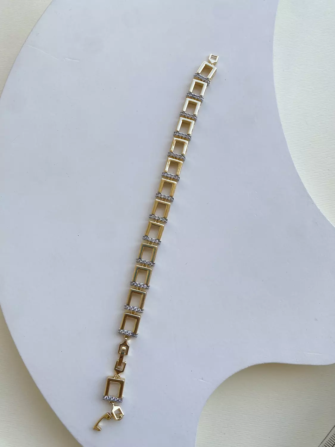 gold x Silver shape bracelet  2