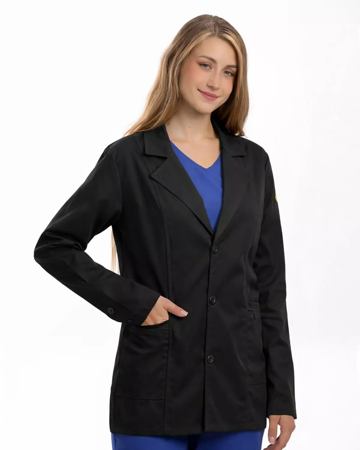 Black Elegance Lab Coat Short 5