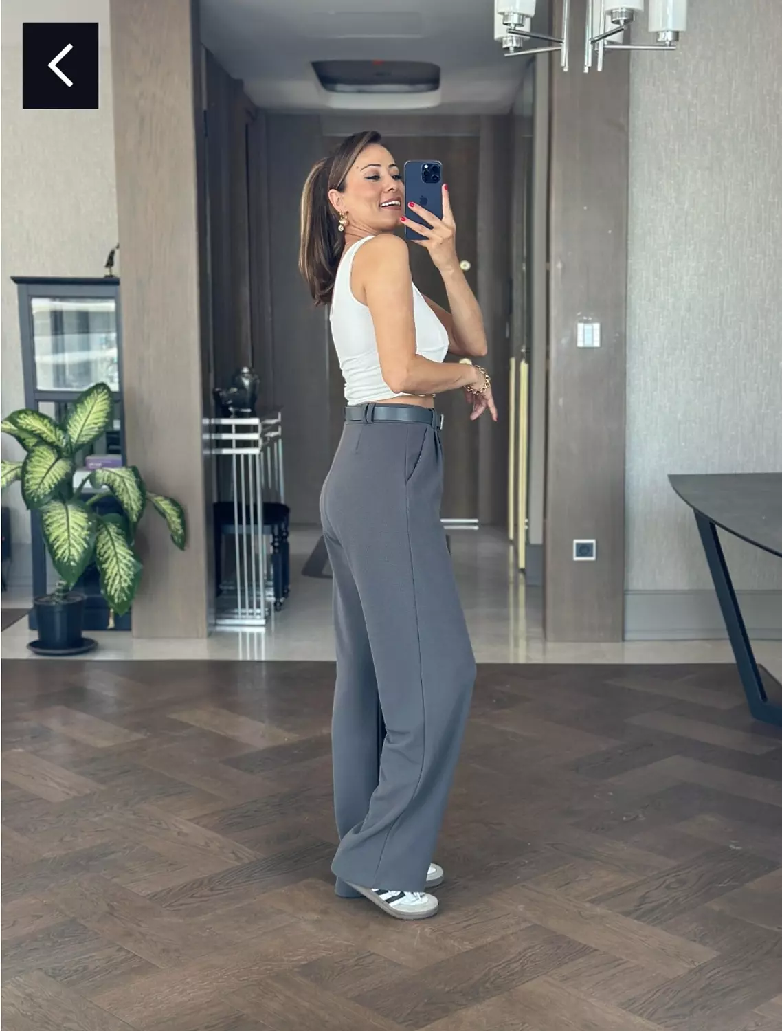 Gray Classic Pants Without Belt  hover image