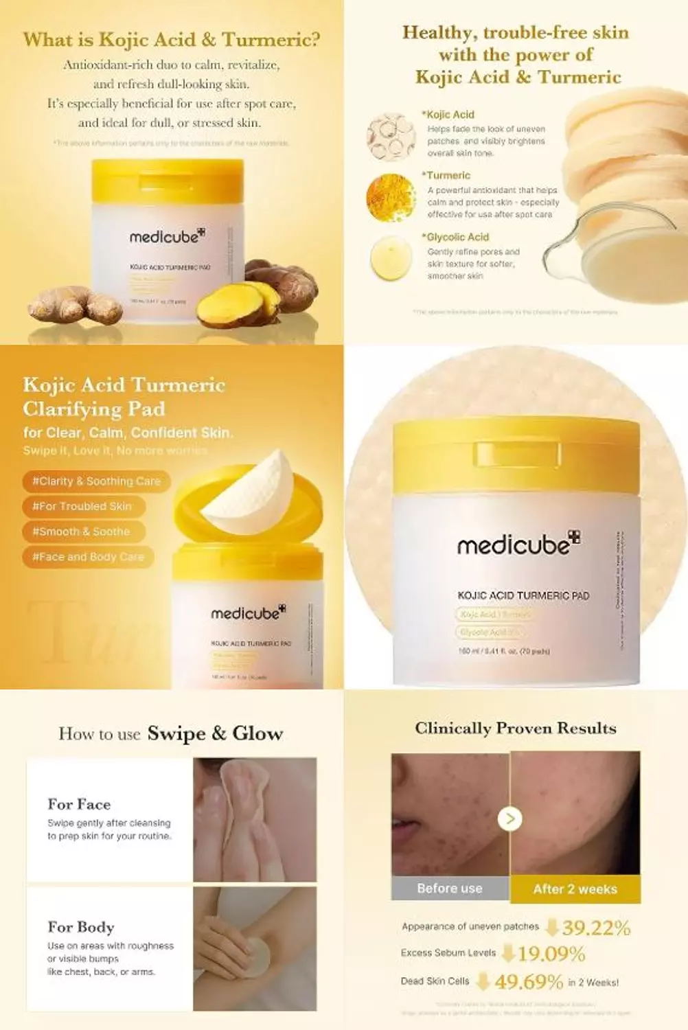 Medicube – Kojic Acid Turmeric Pad 1