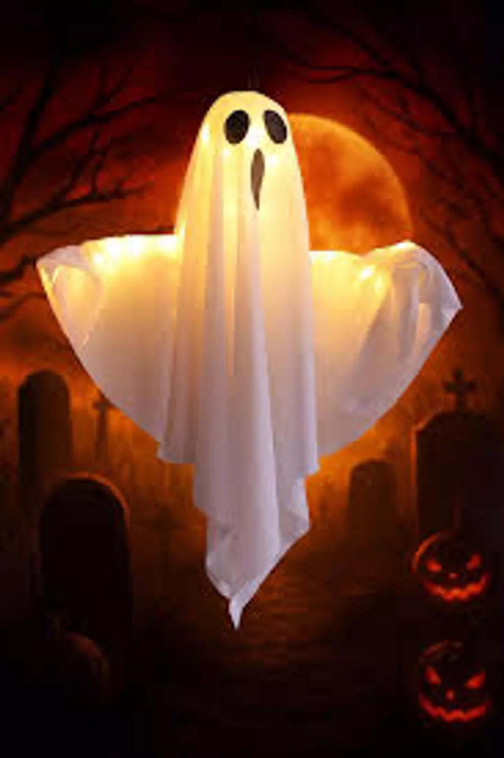 Spooky White Ghost Outdoor 1