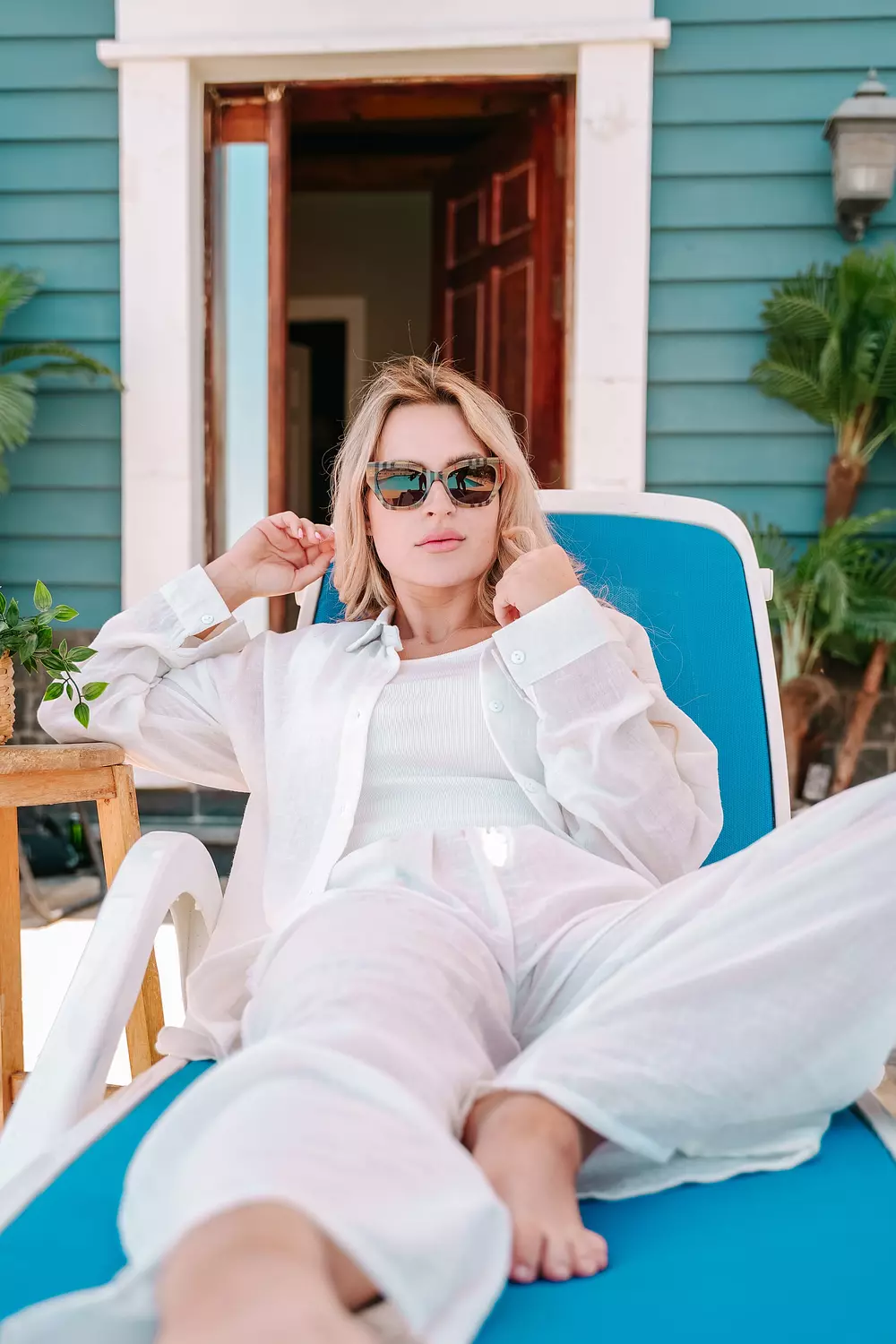 2-piece set  Pants, jacket, - White hover image
