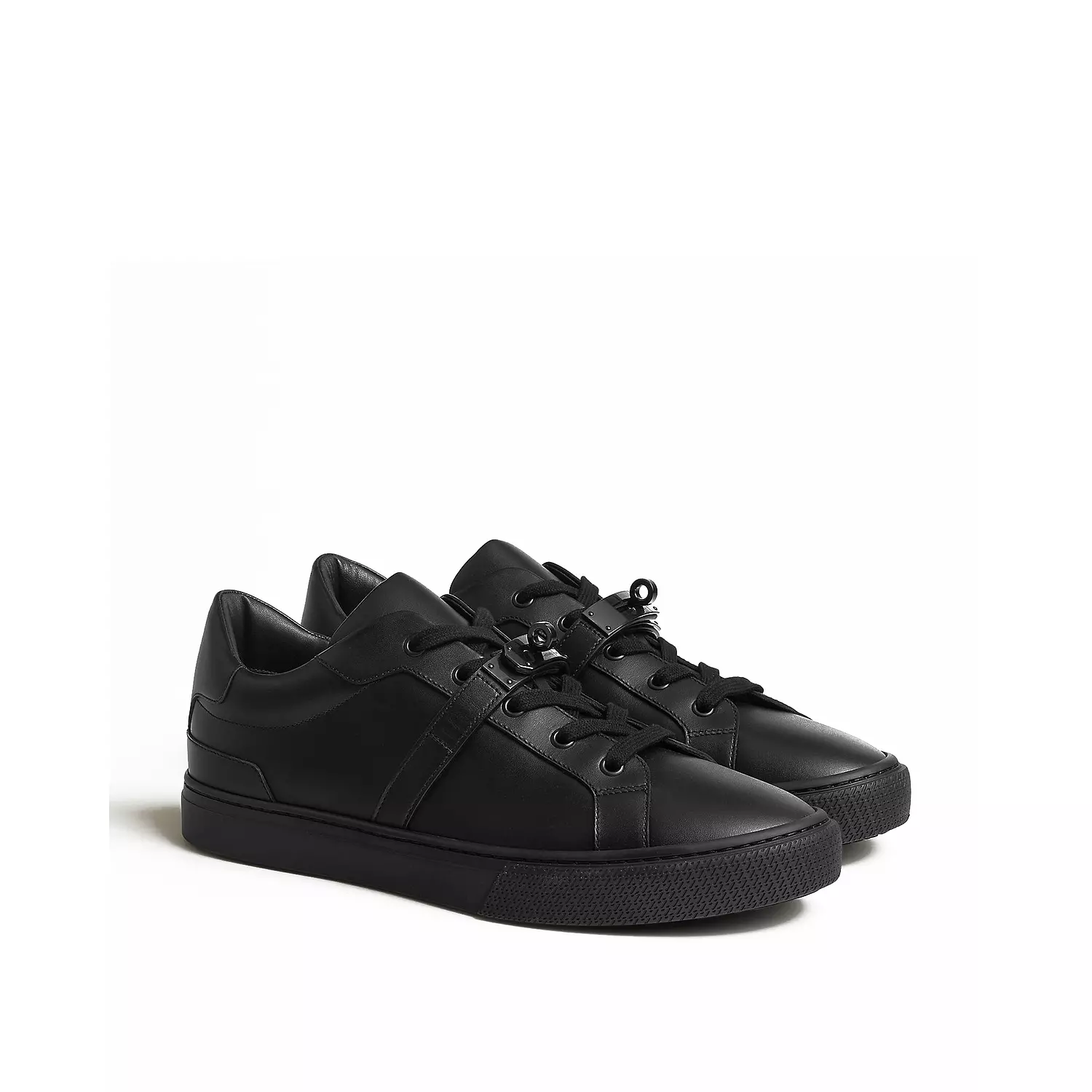 Hermes Day Sneaker is a luxury shoe crafted from Black calfskin hover image