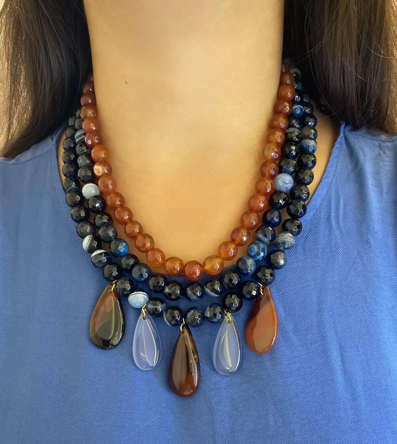 Navy Golden Drops image