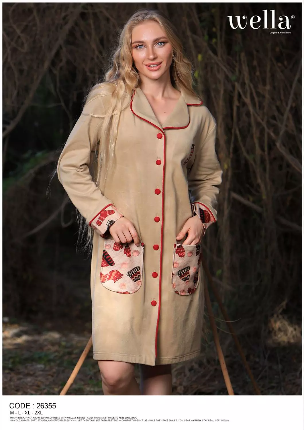 Button-Up Pajama Dress – Christmas Edition image