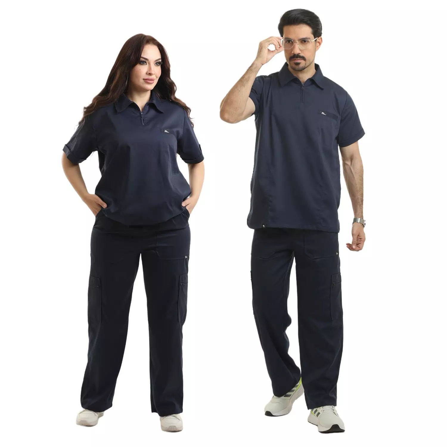 Dark Blue Polo Scrub image