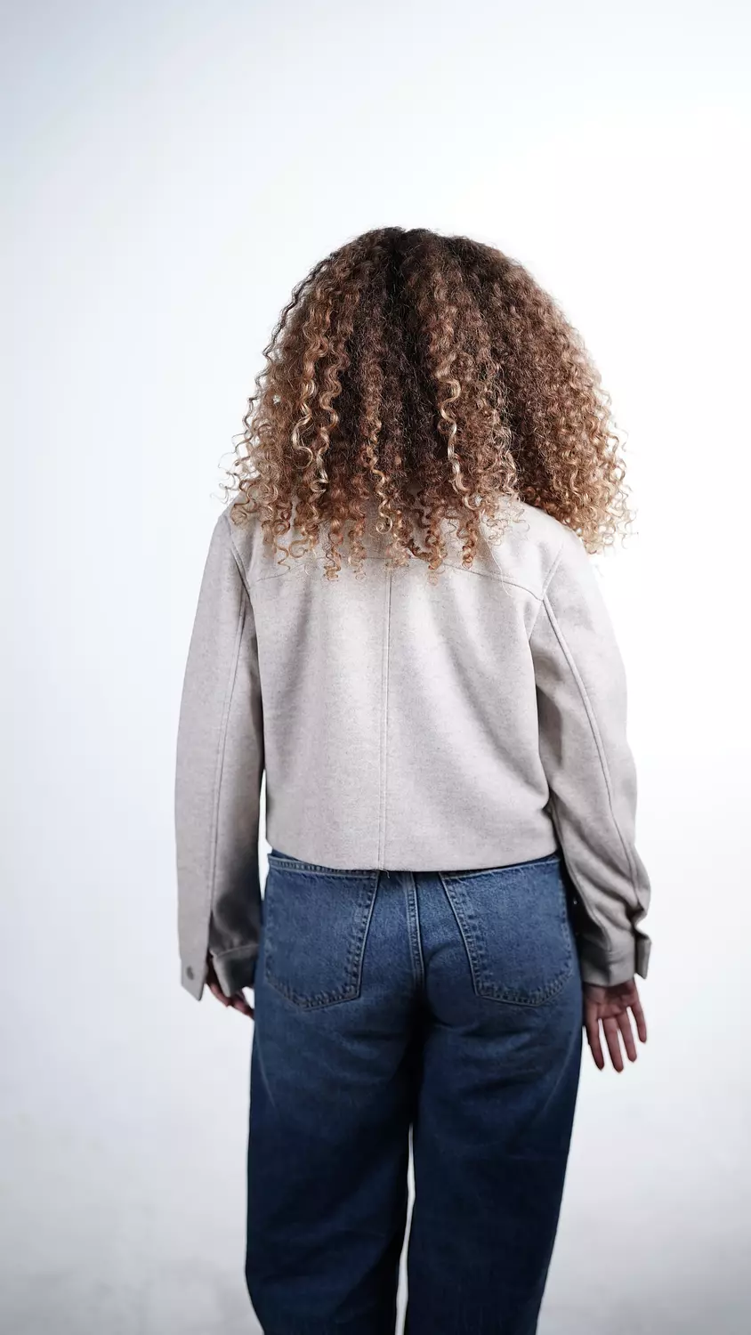 The Urban Wool Zip Jacket- Beige 3