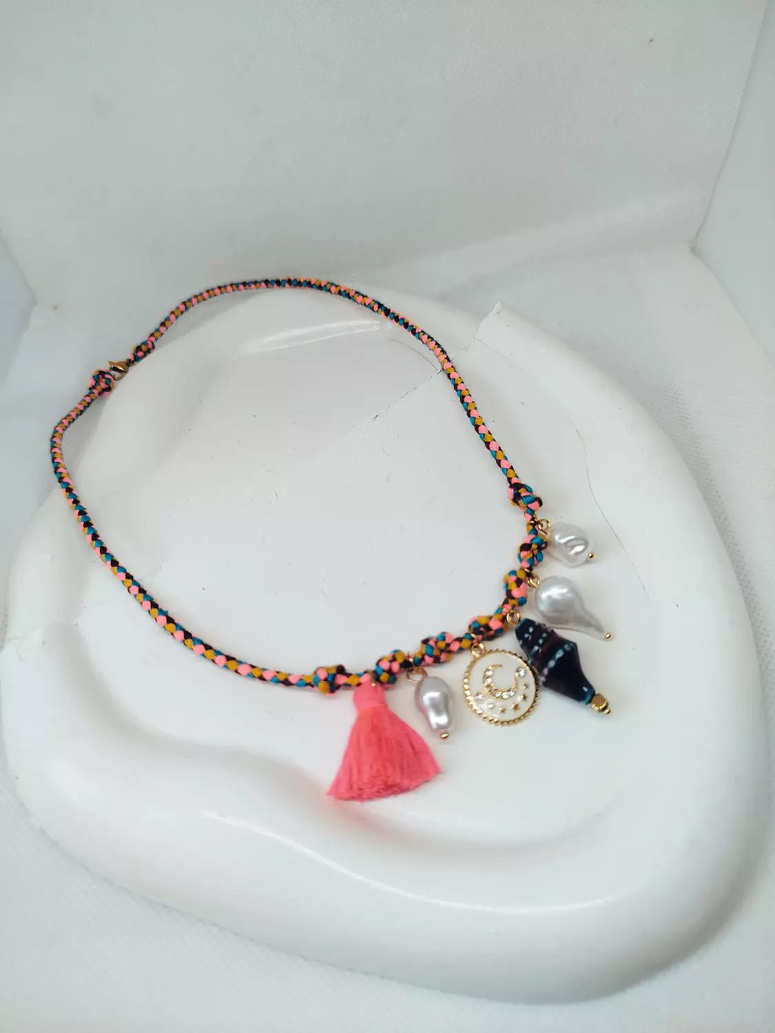 White summer necklace  image