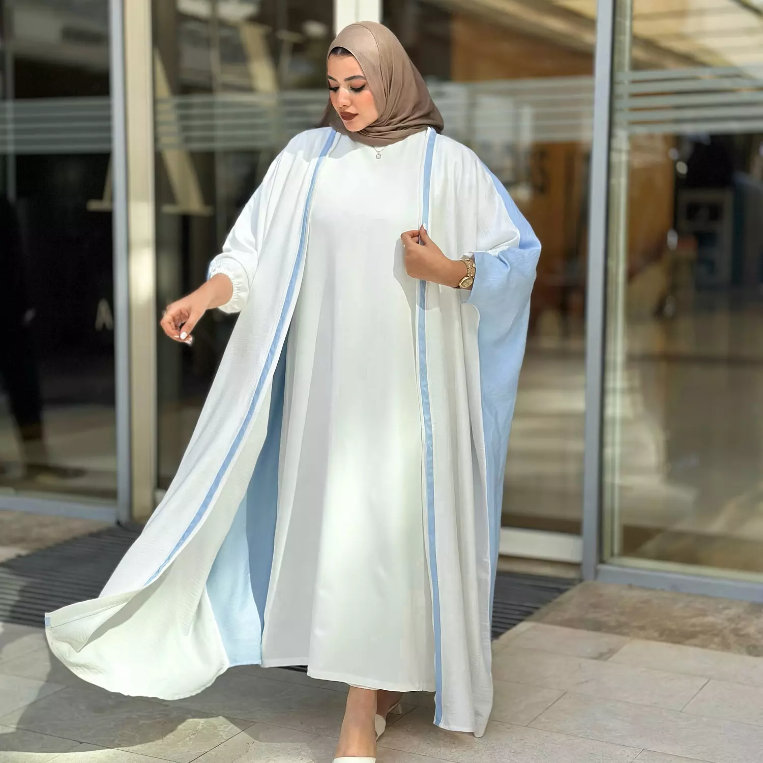 Blue abaya  4