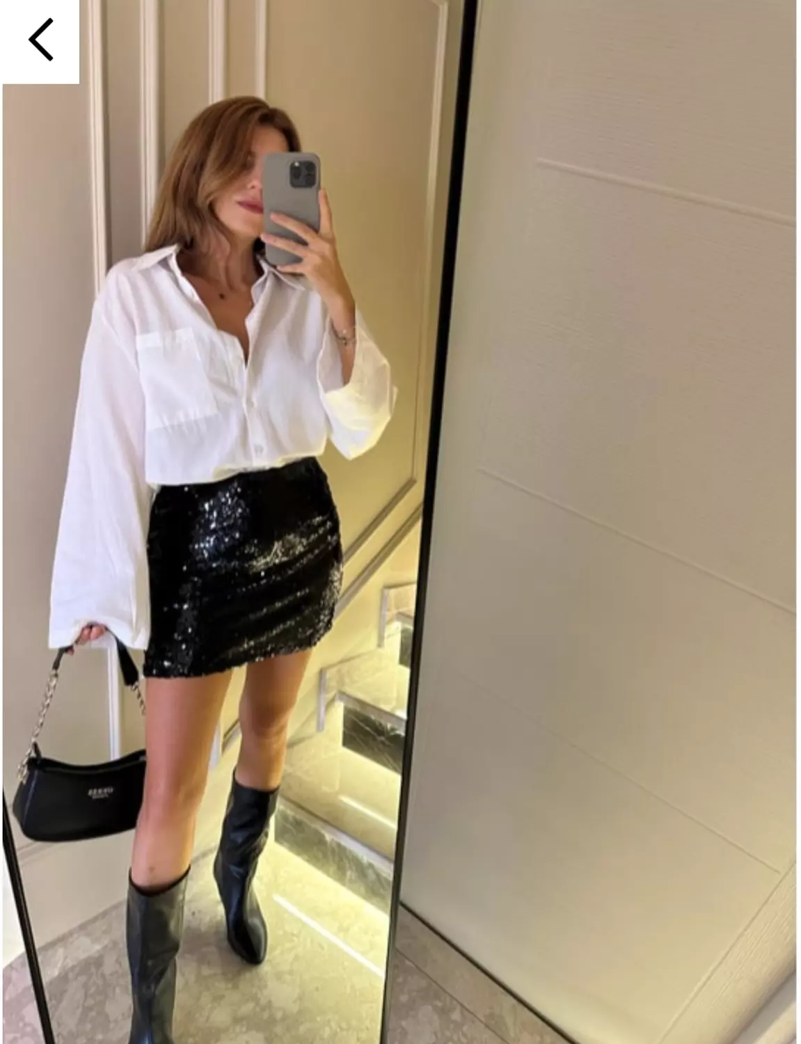 Black Sequin Skirt 2