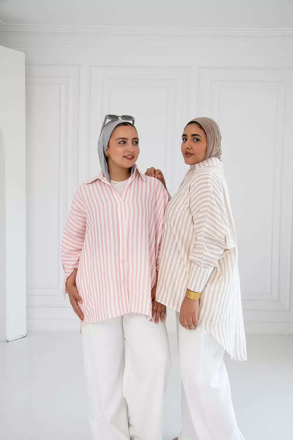 Oversized striped shirt 9