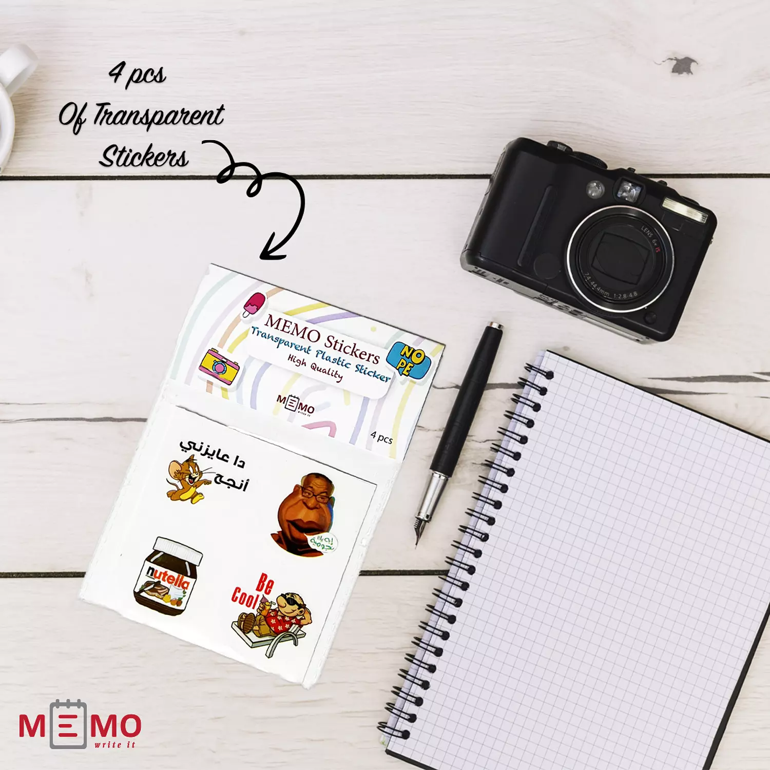 Memo Transparent Sticker (4 pcs) image