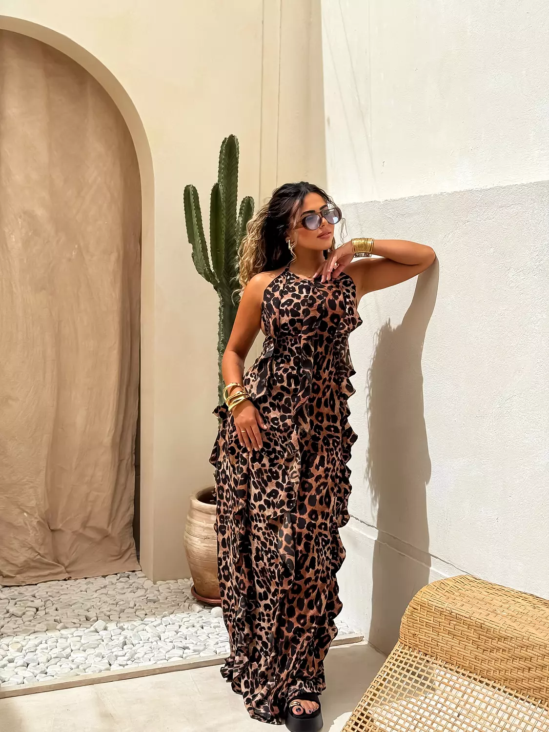 Leopard ruffle dress 3