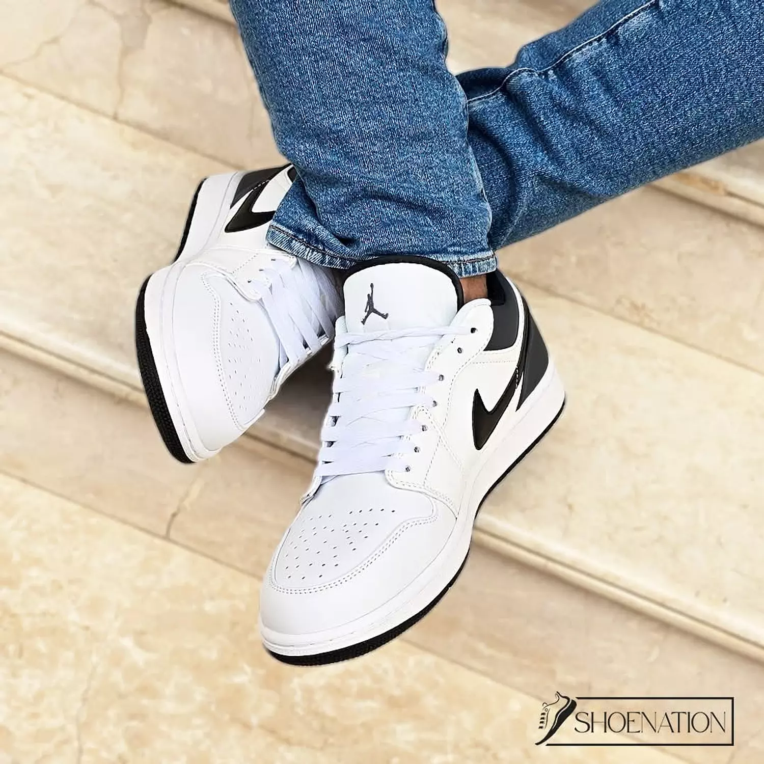 Air Jordan 1 Low (GS) "White Grey" 2