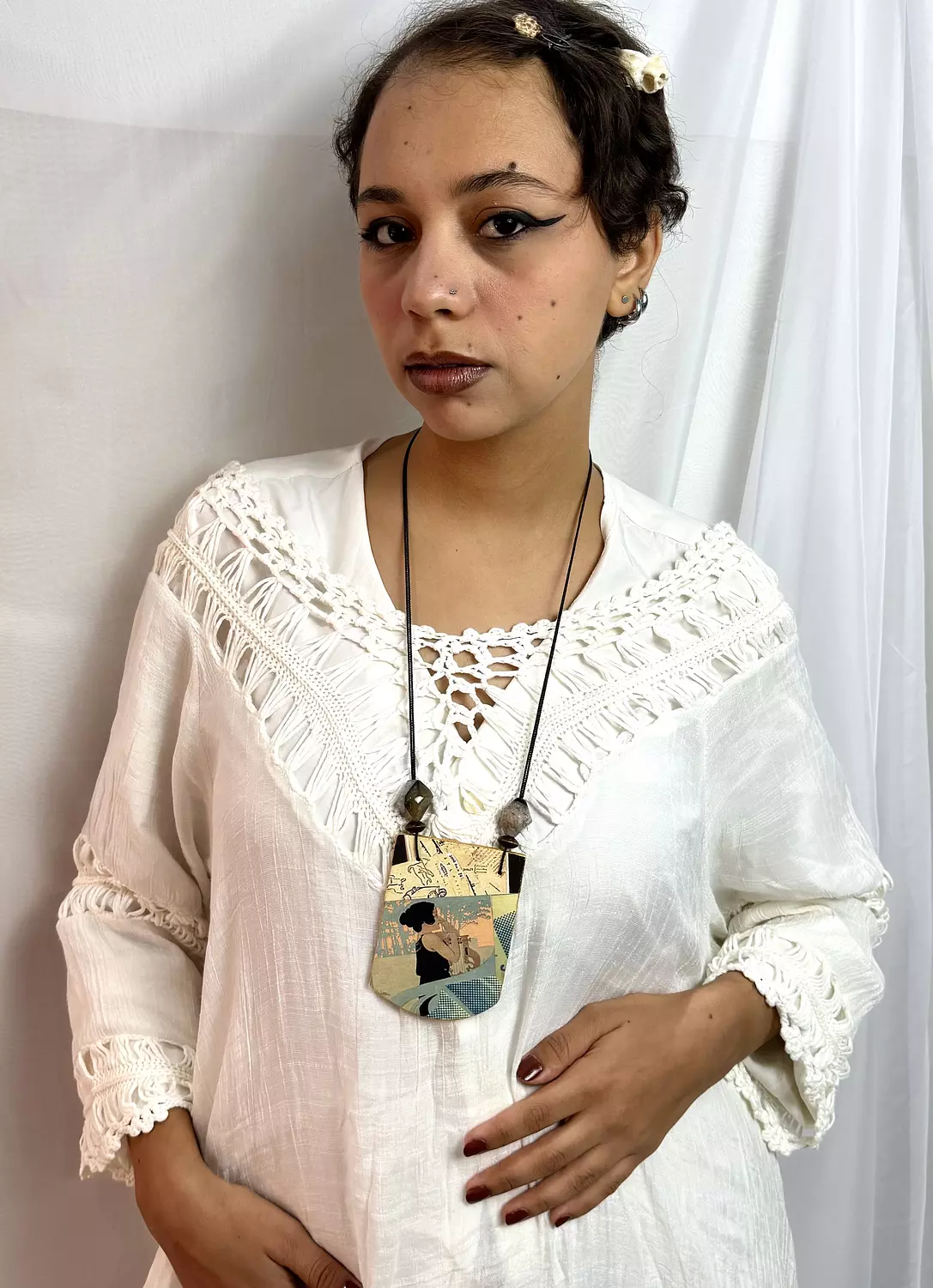 Mixed Media reversible necklace by R.A.Jewelry  2