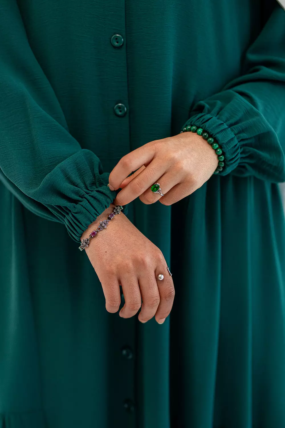 Green loose Dress 3
