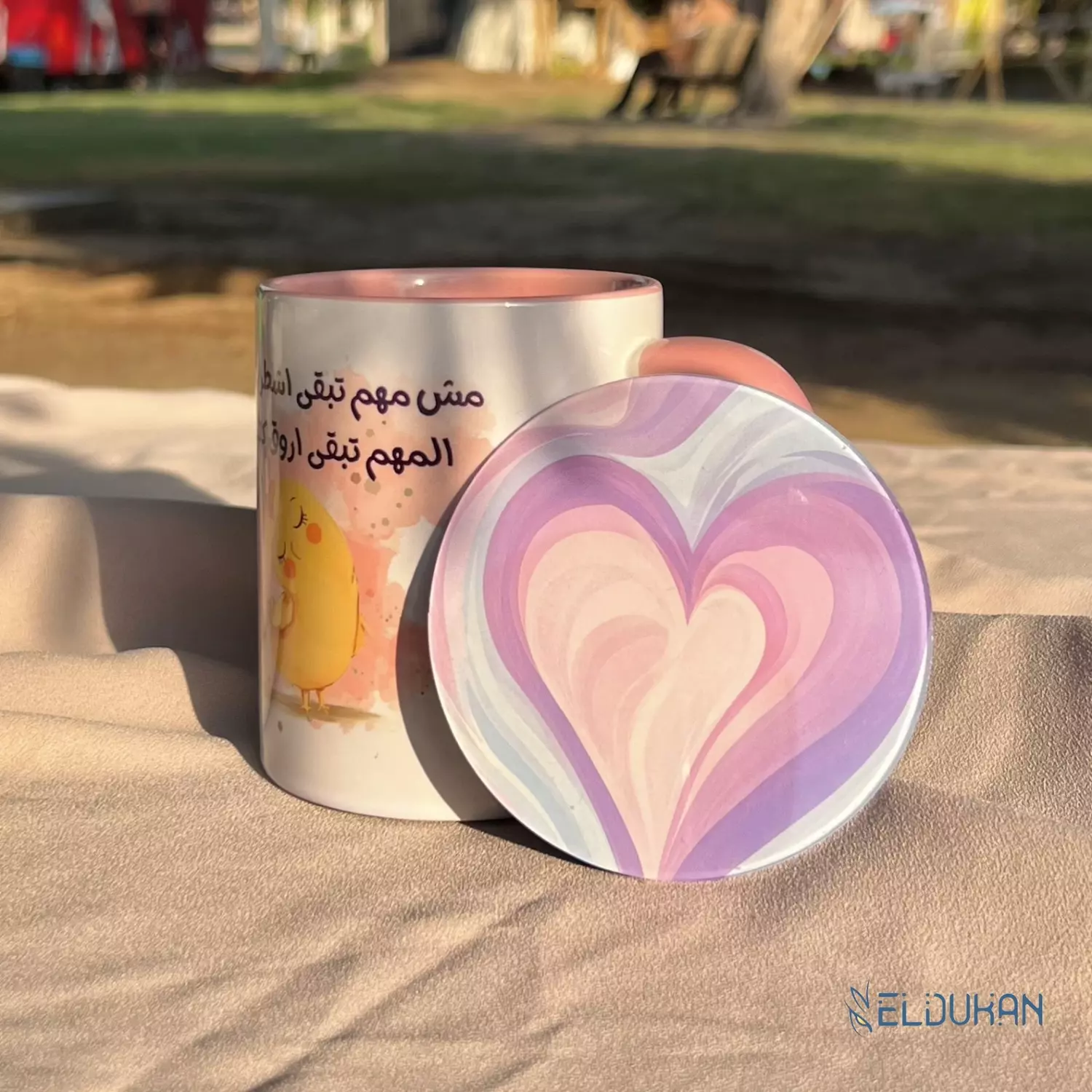 purple heart acrylic coaster image