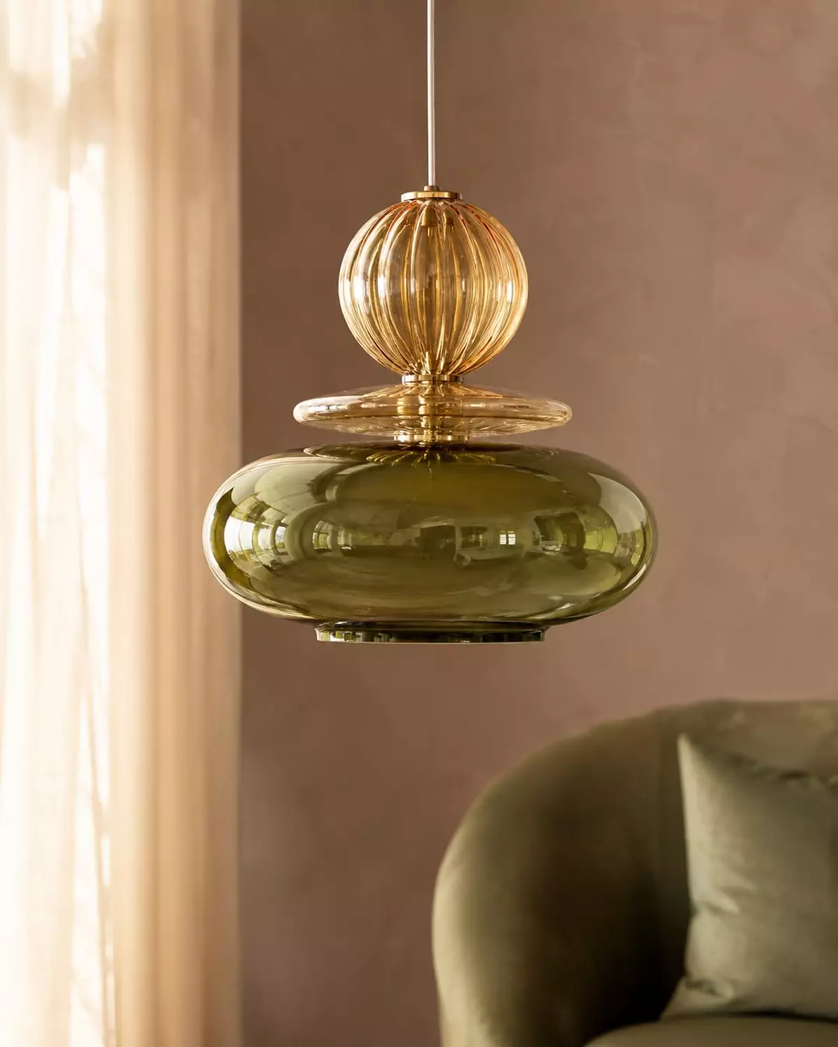 Lumina Handmade pyrex Glass light Pendant image