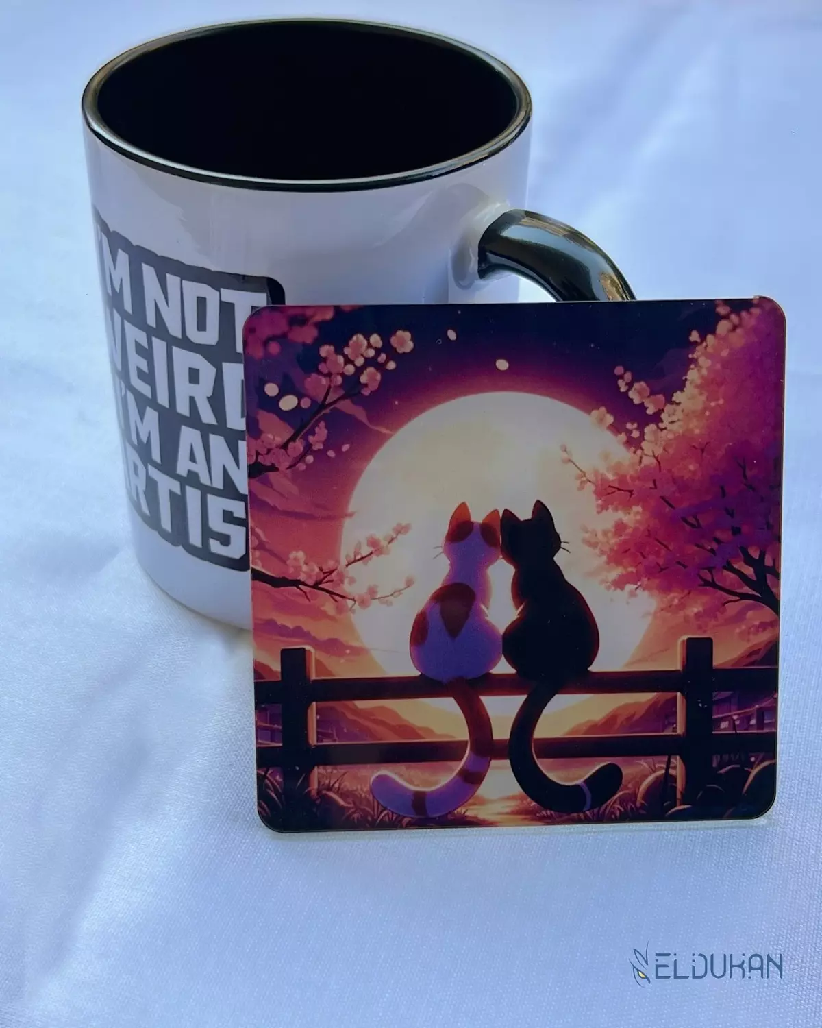 just me & you acrylic coaster image