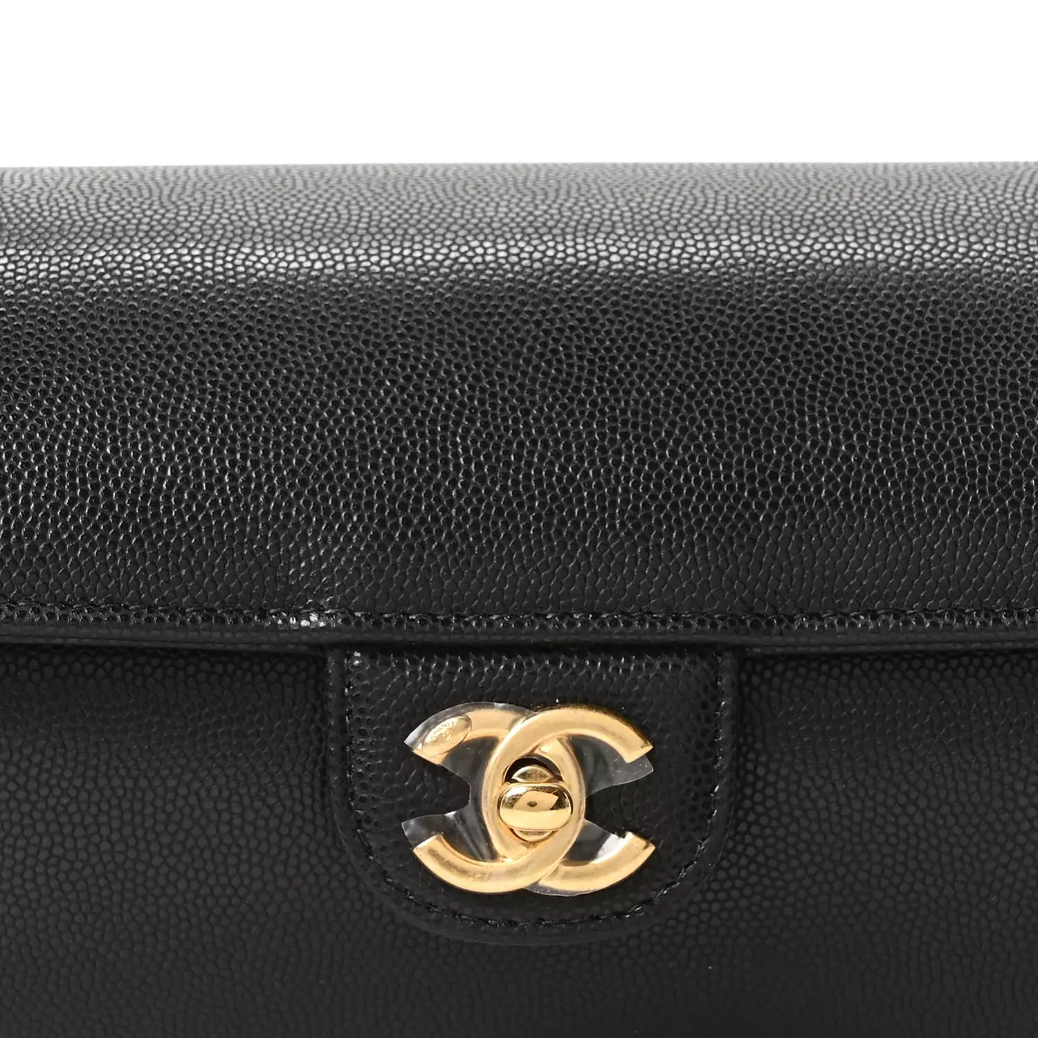  Chanel Shiny Caviar Preppy Coco Small Bowling Bag in Black.  3