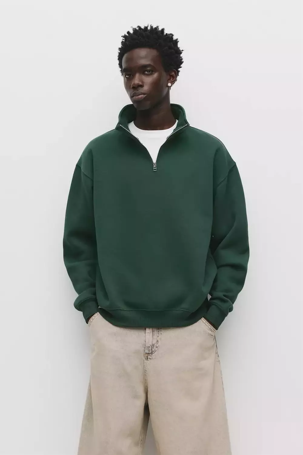 Pull&bear Basic Quarter Zip Sweatshirt  6