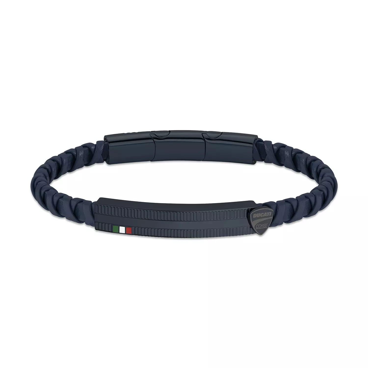 Ducati - DTAGB2137004 - INCROCIO BLUE LEATHER WITH IP BLUE BRACELET