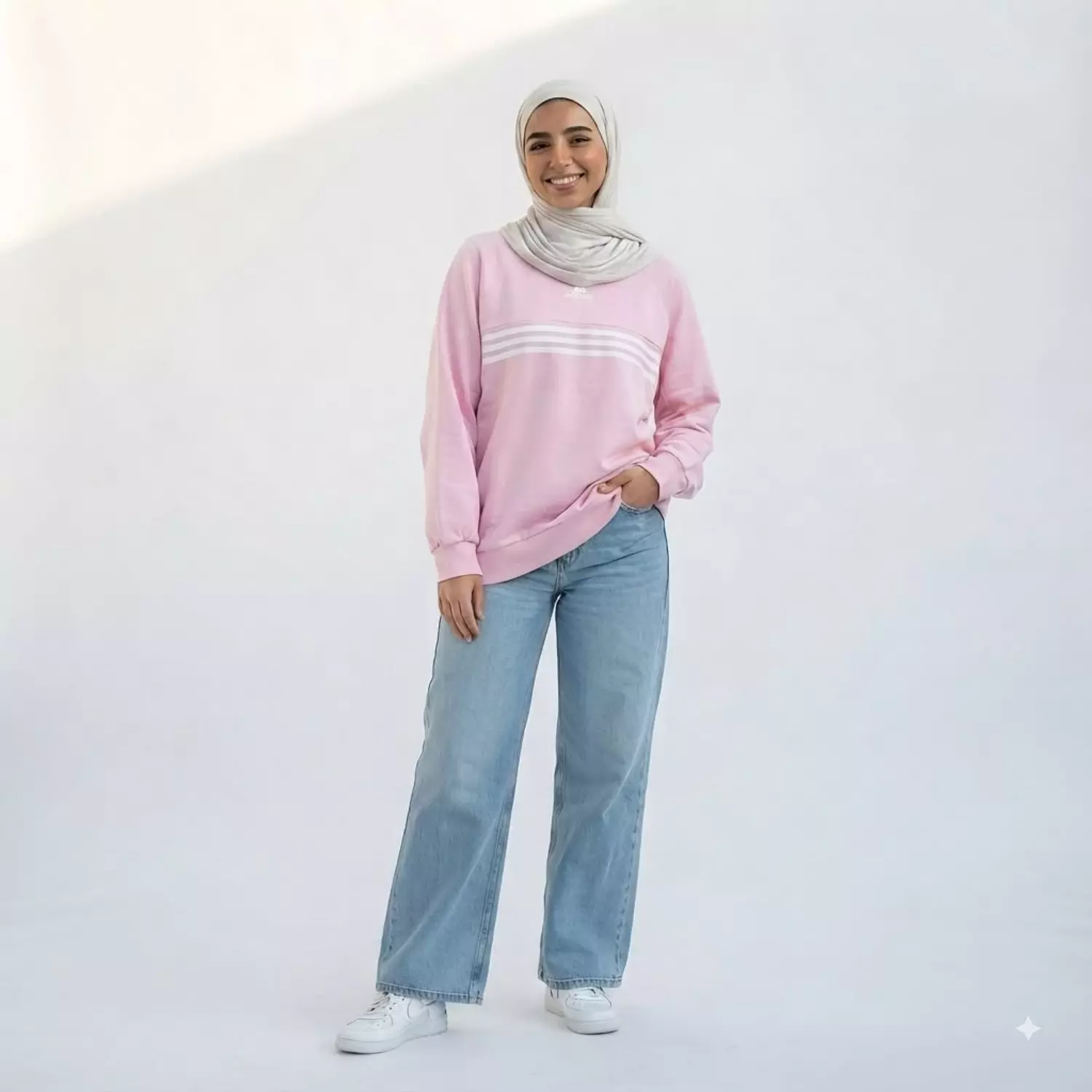 Oversized Striped Crewneck image