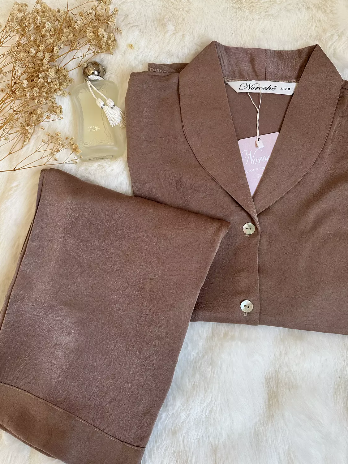 Mocha Crinkled Marble Effect pjs 3