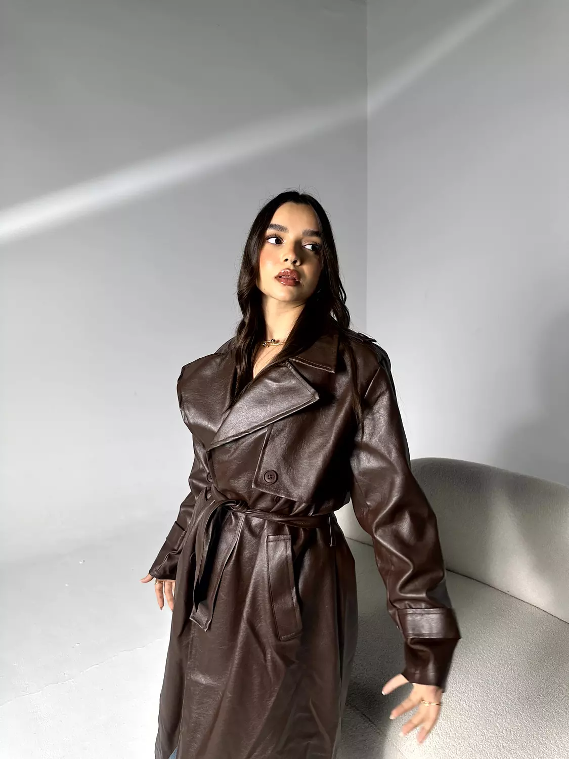 Leather Trench Coat 10