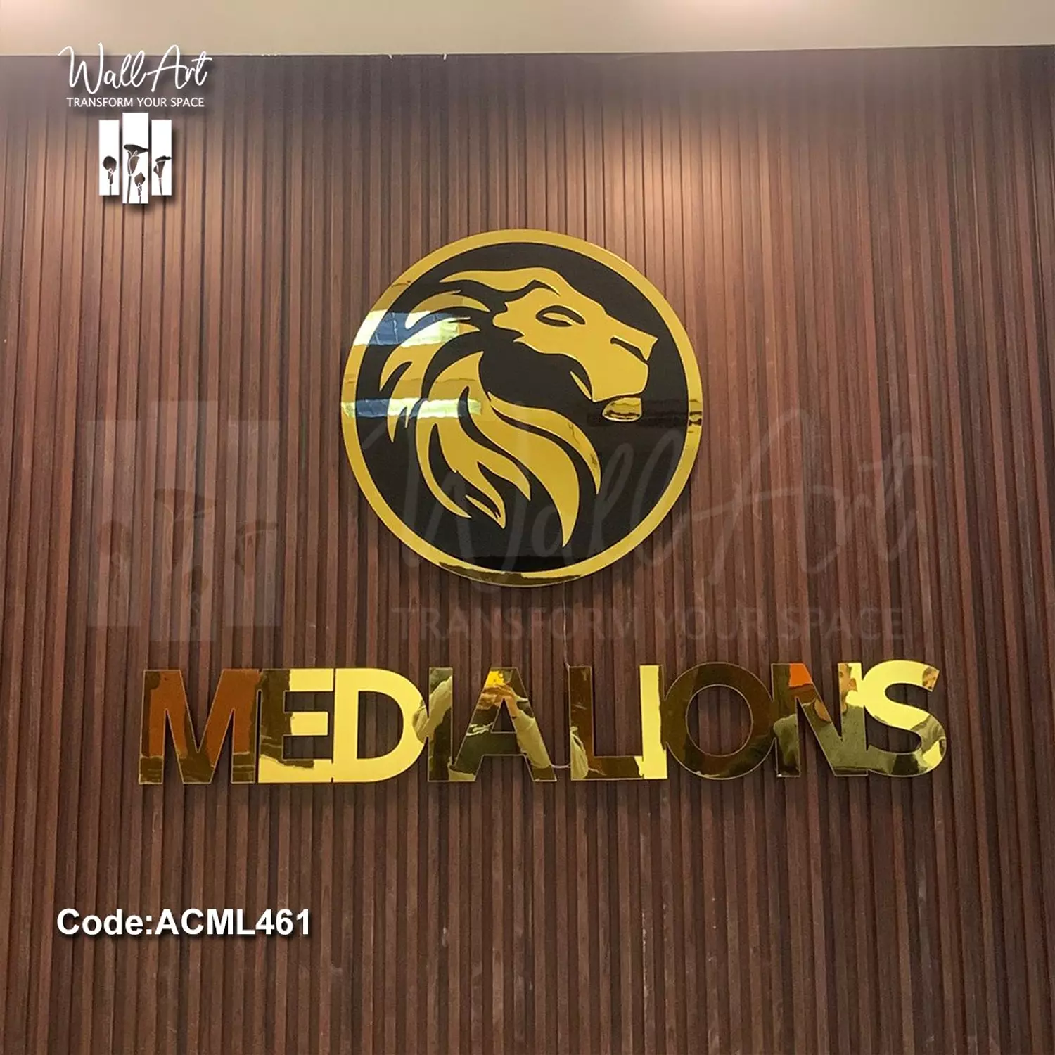 ACML461-Lighted Golden Acrylic Logo   2