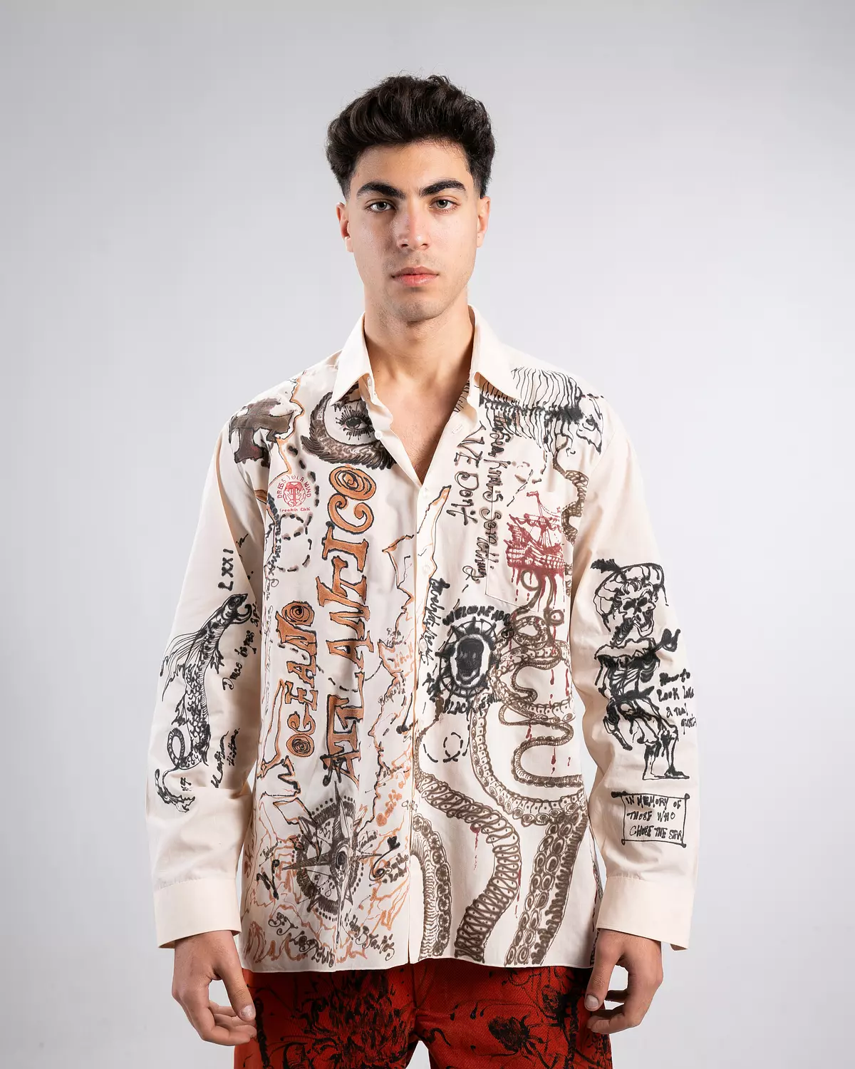 “ pirate’s diaries 2” hand-painted shirt  image