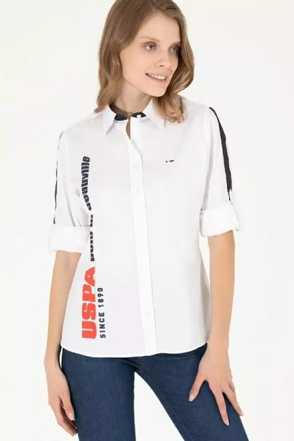 U.S. Polo Assn. Women’s White Shirt – Sizes 38 & 40 image