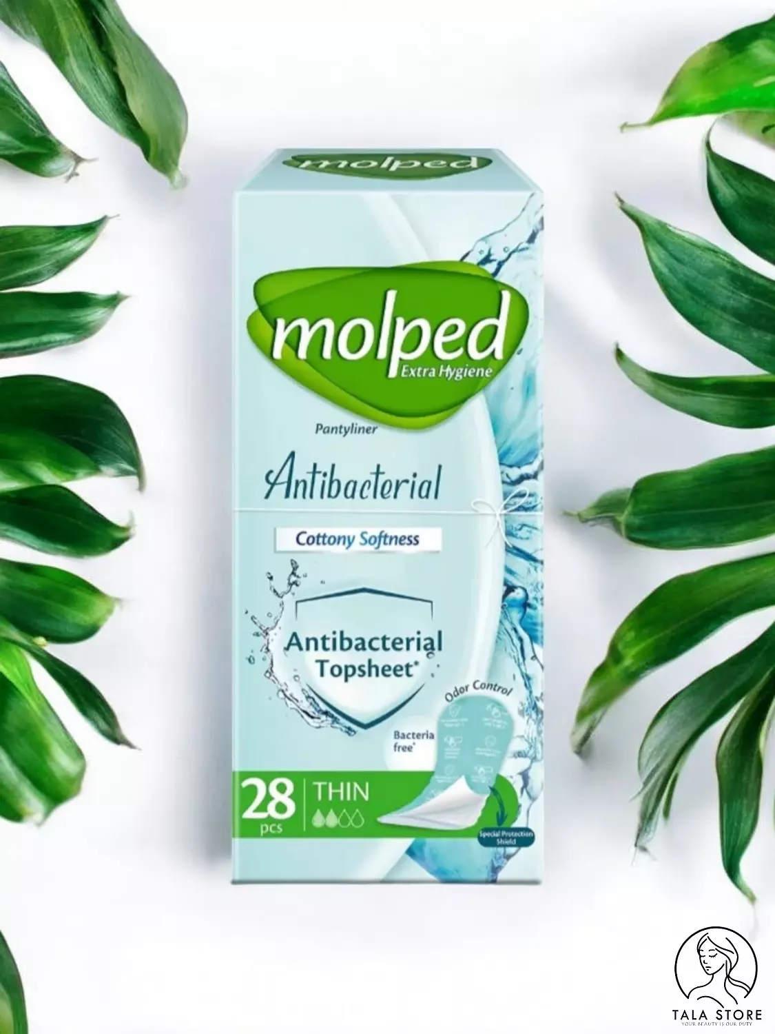 Molped Anti-Bacterial Daily Pads Thin - 28 pcs image