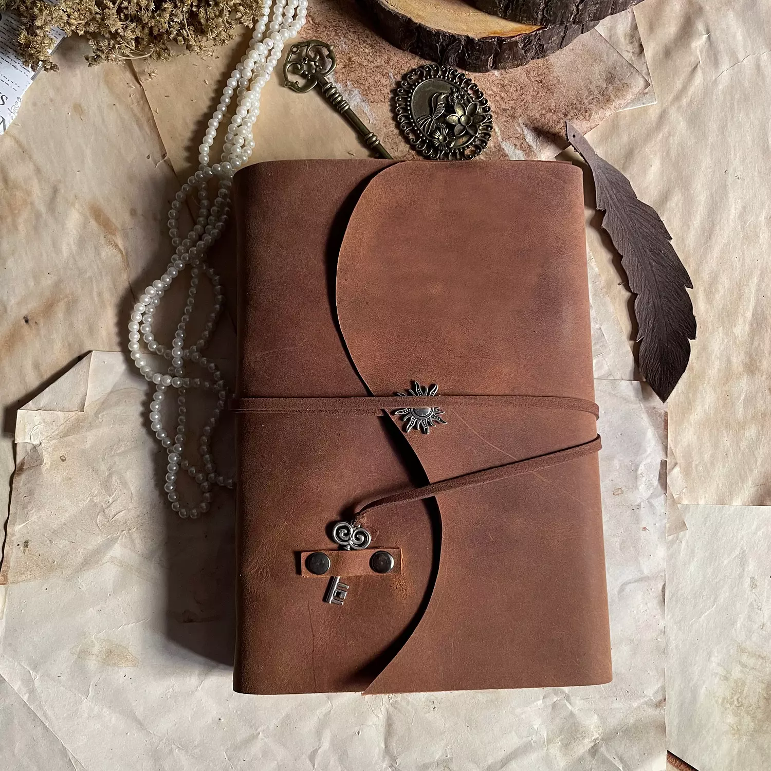 classic journal A5 silver key image