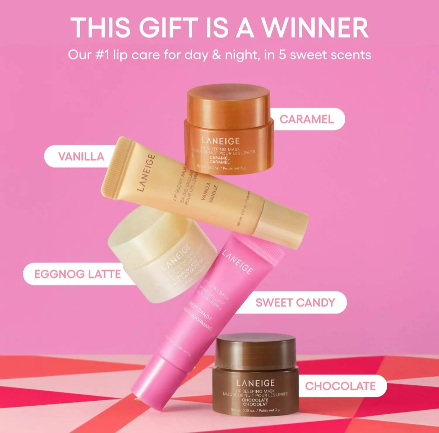 LANEIGE  Midnight Minis Lip Glowy Balm and Lip Sleeping Mask Gift Set 10