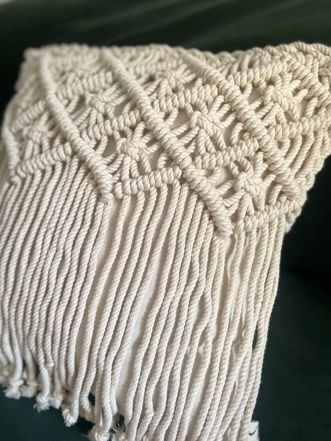 Sunshine Cotton Macrame Cushion     1