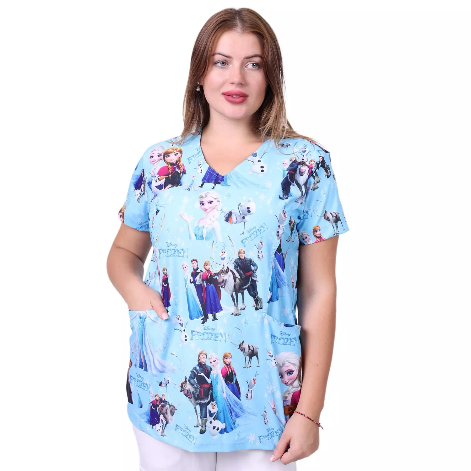 Female Frozen Printed Scrub image