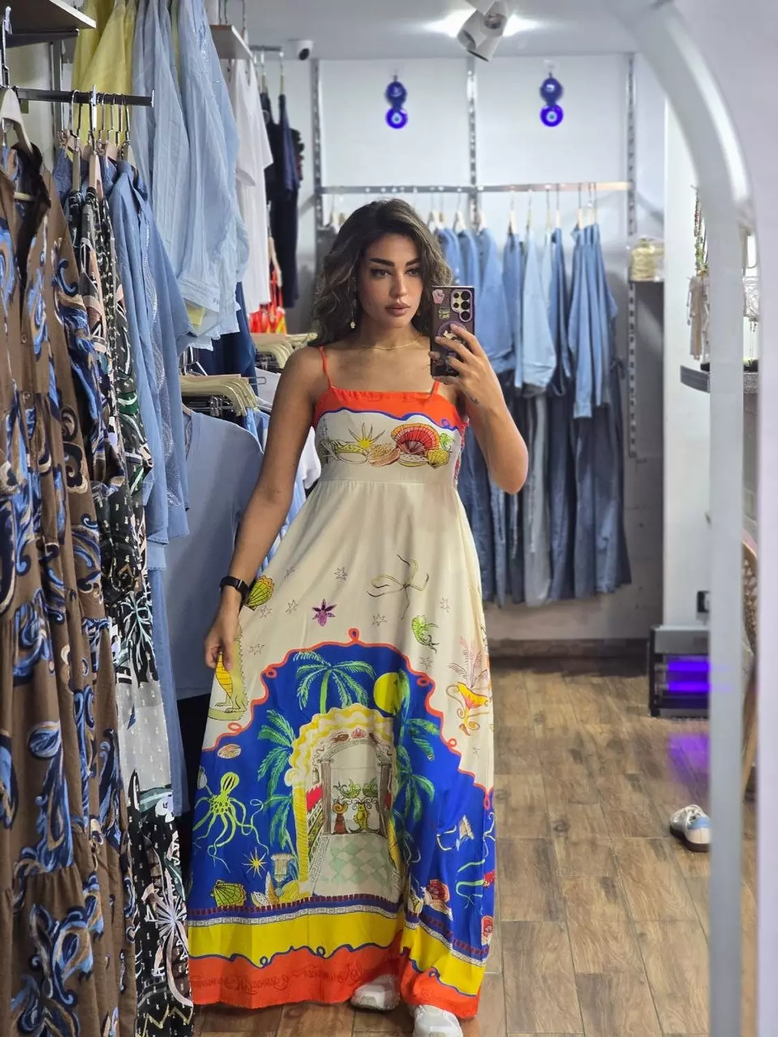 Orange maxi Alemais dress 6