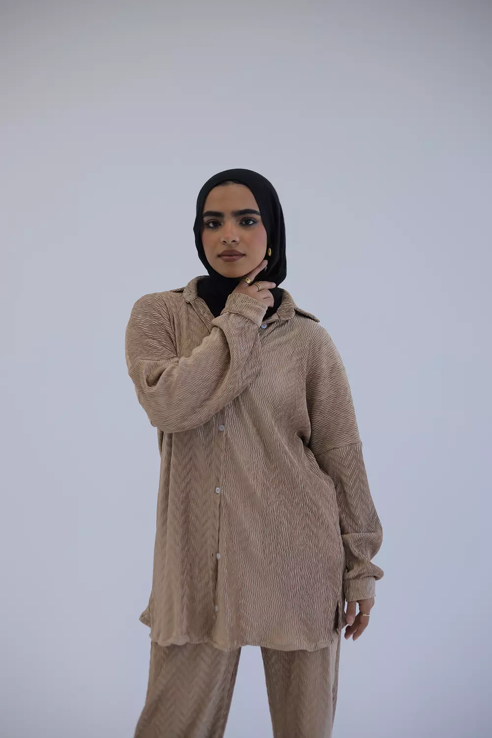 Brown wavy suit  3
