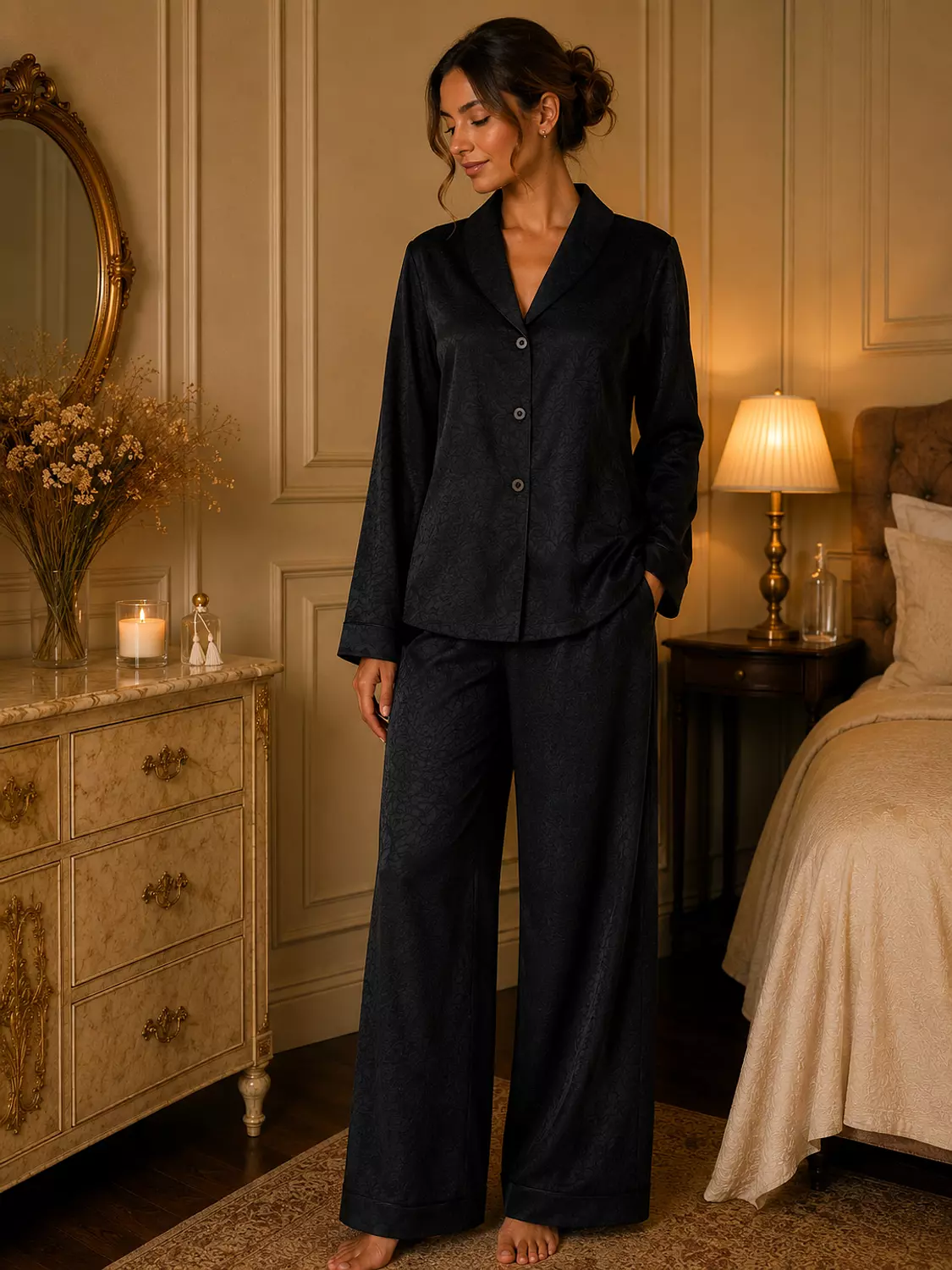 Noir crinkled Marble Effect pjs image