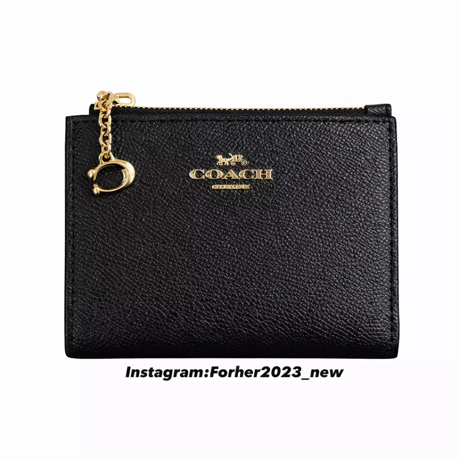 Coach bifold wallet black image
