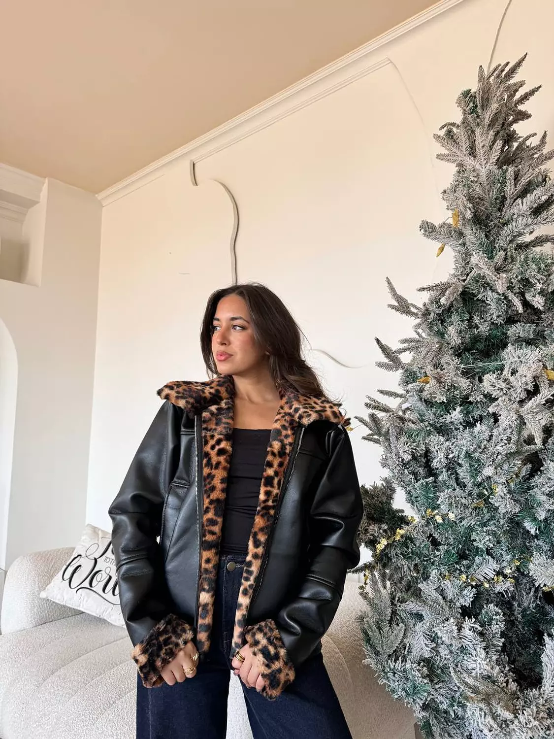 Leopard Fur Leather Jacket 6