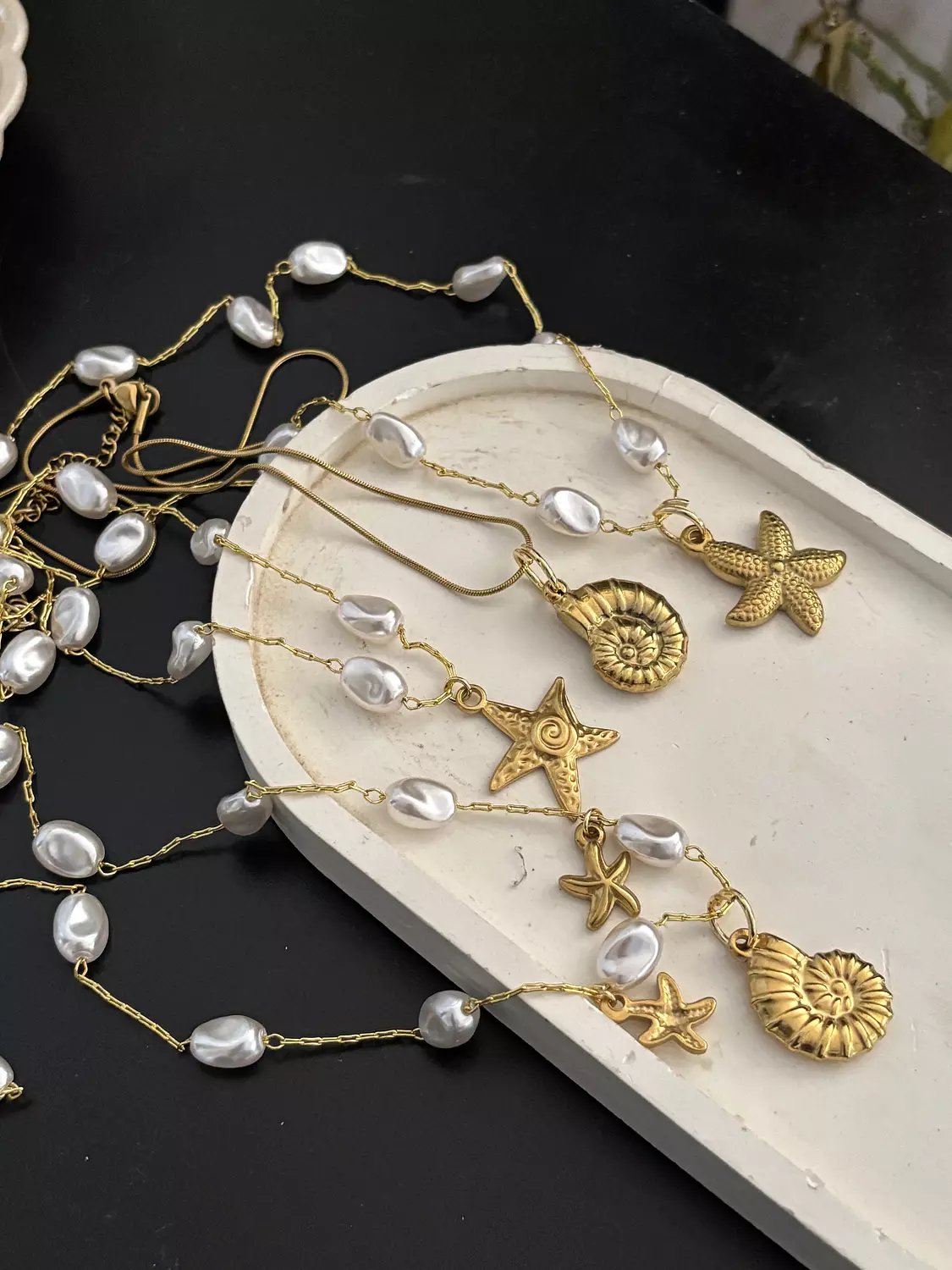 Pearl star necklace and bracelet (2*1) 2
