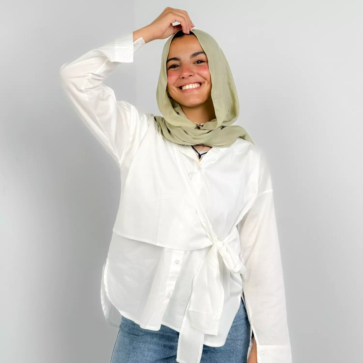 Wrapped shirt - White image