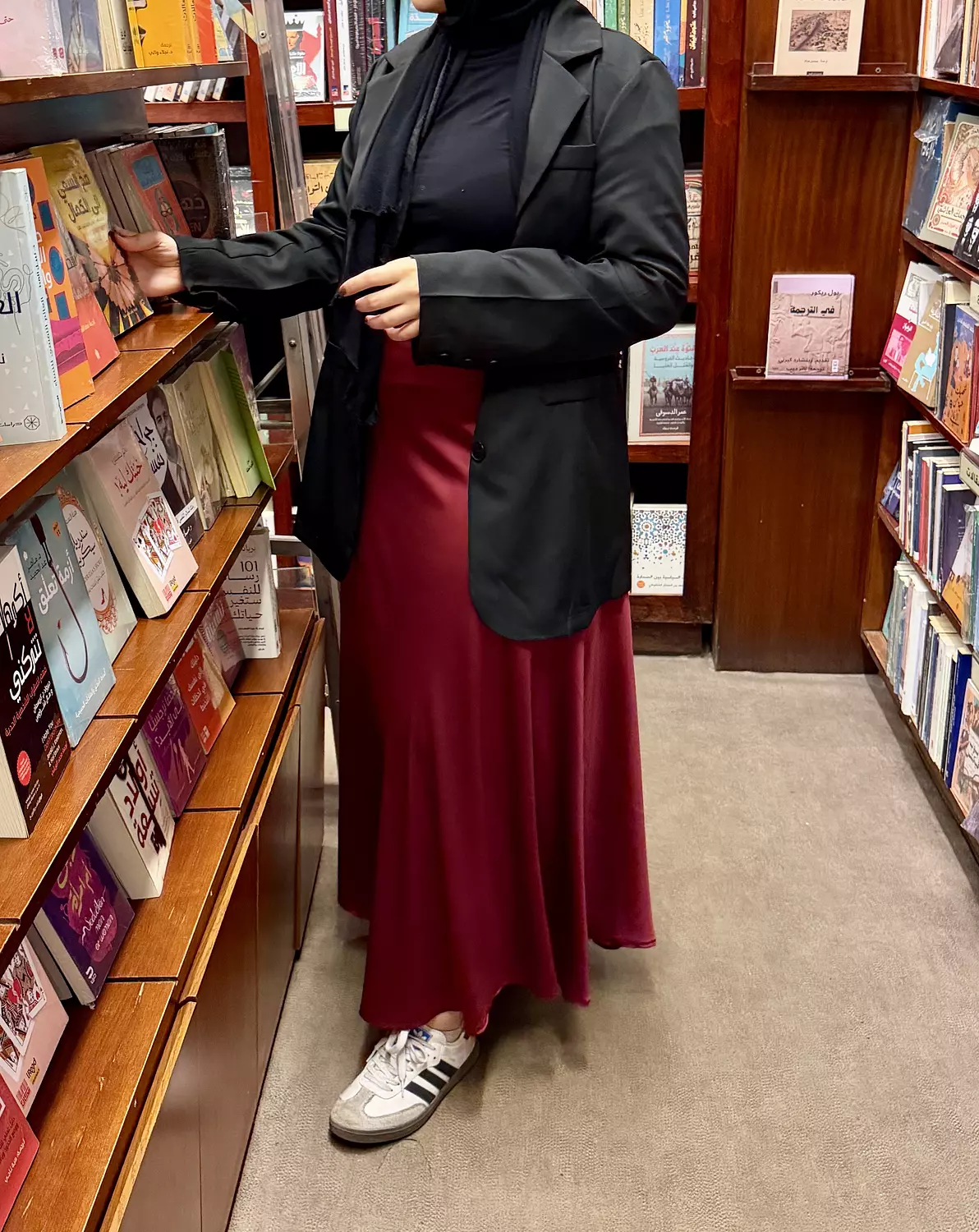 Slik Satin Skirt - Burgundy  image