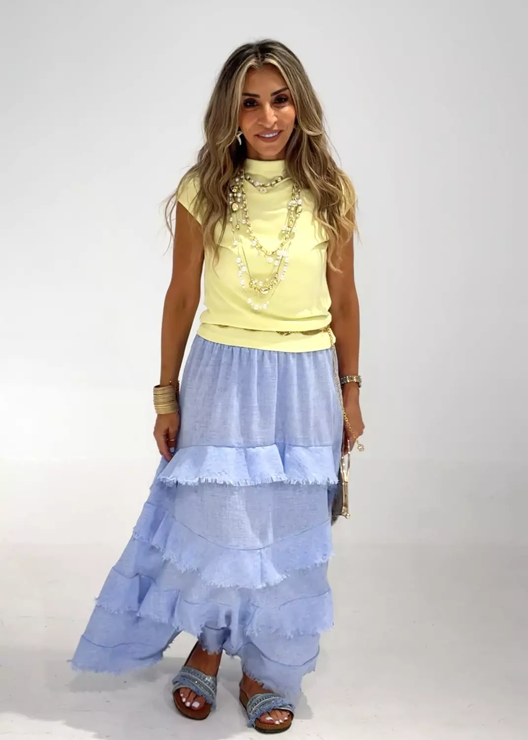 Fluffy Linen Skirt  (3193 -2) 4