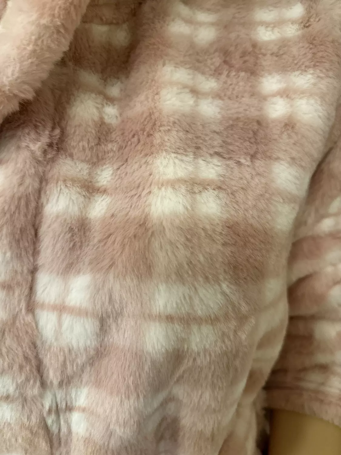 Blush Carreau Rabbit Fur Short Winter Robe 2