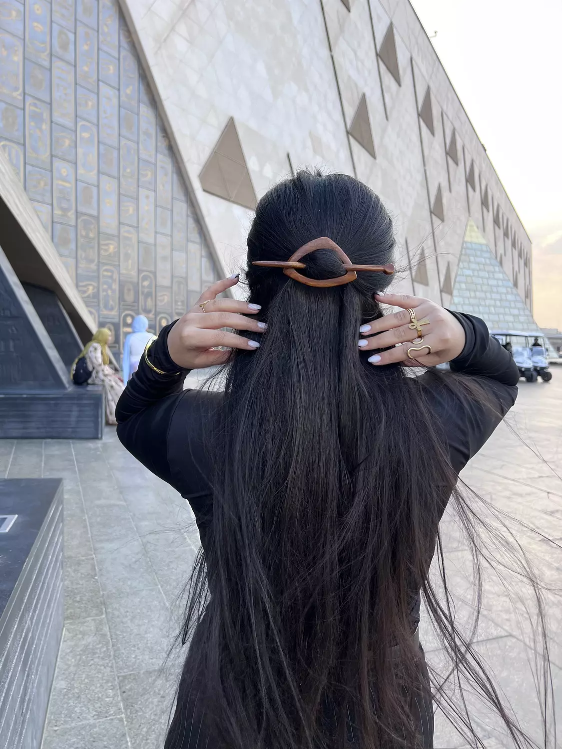 Terra Loop Wooden Hair Barrette hover image