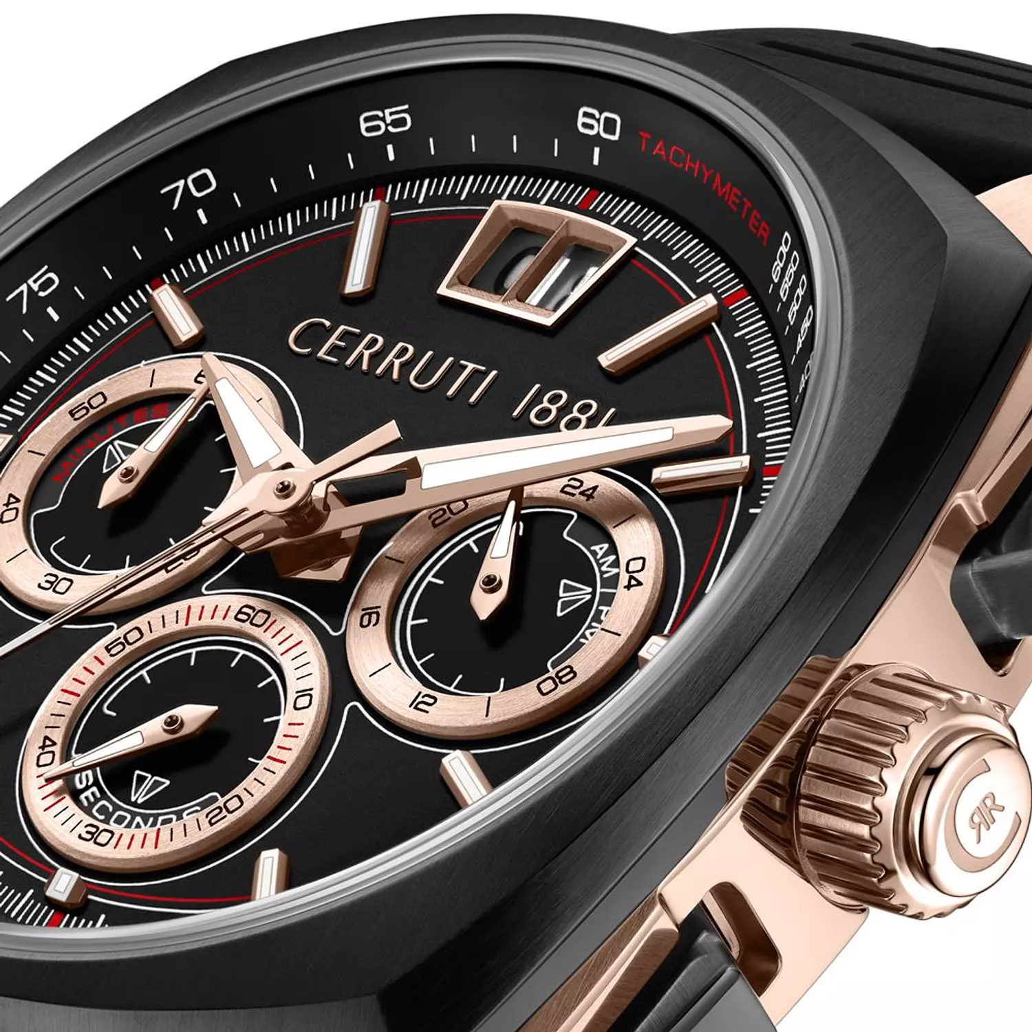 Cerruti 1881 Rose Gold Black Chronograph CIWGO0085102 3