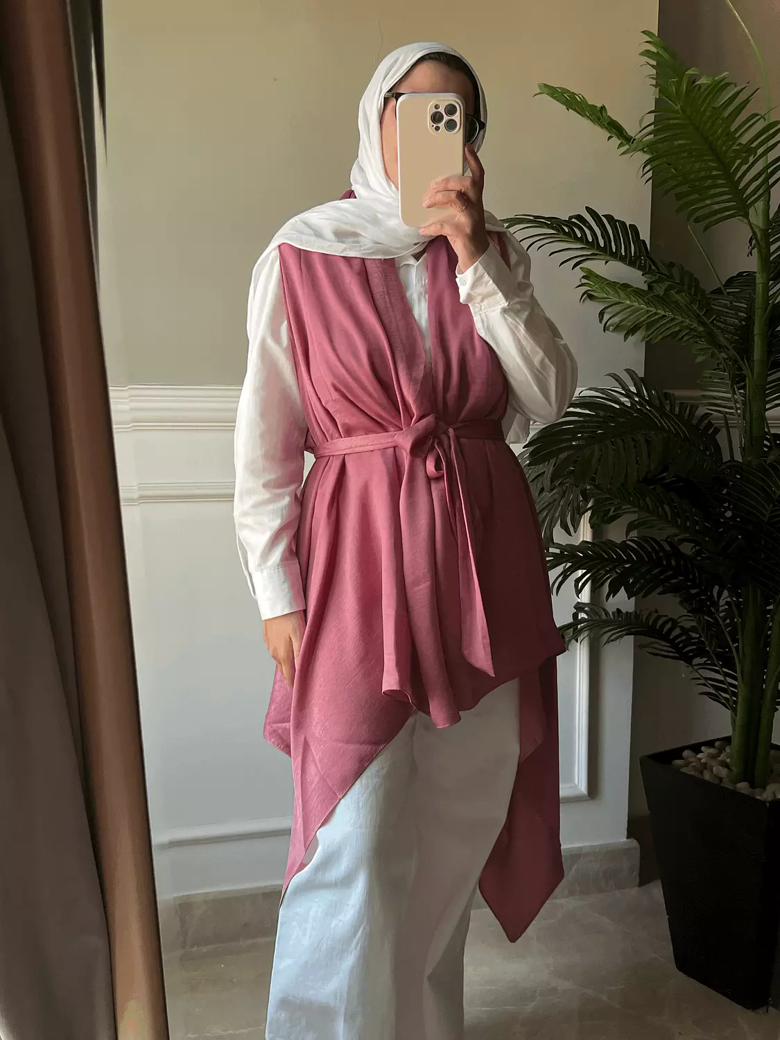 Cropped Cardigan in Blush Pink 1